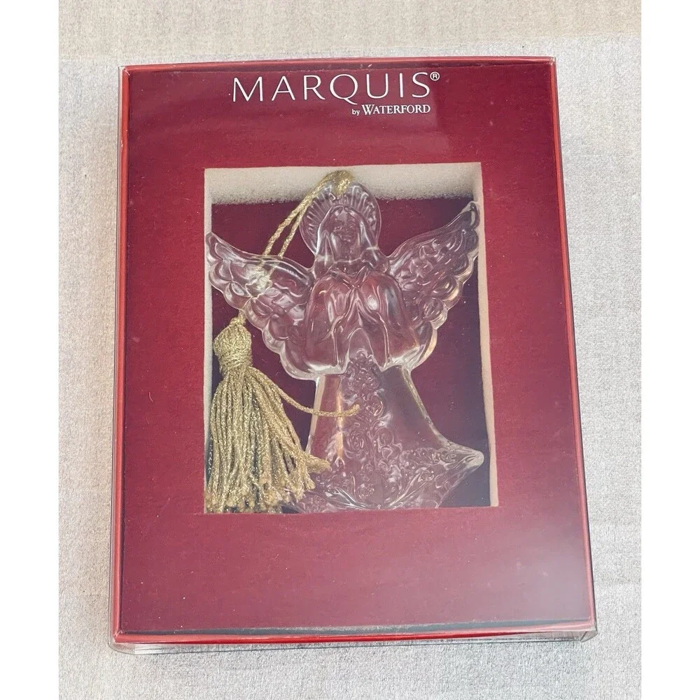 Marquis by Waterford  Angel Ornament Crystal Christmas Original Box 4.25